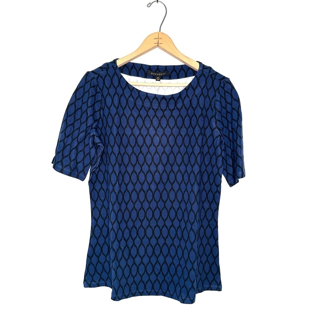 Downeast | Blue Lattice Audrey Top Size Medium